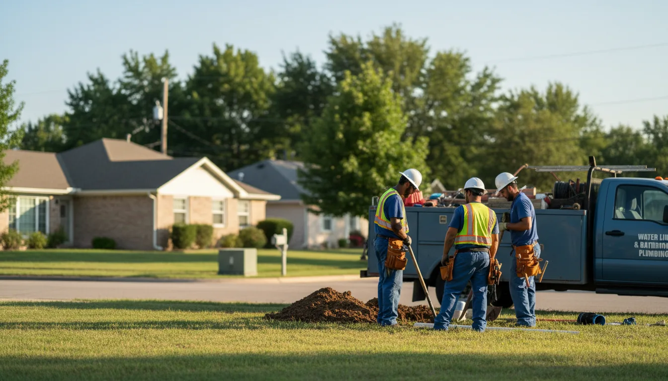 Residential water line and bathroom plumbing service in Muse, PA